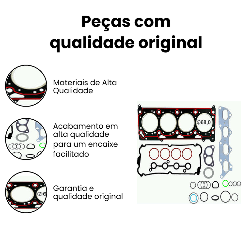 Jogo Juntas Motor Sem Retentor Gol Ibiza - Bastos - Imagem 3