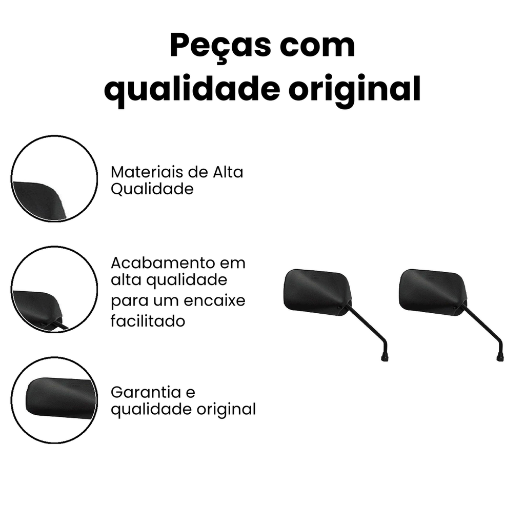 Retrovisor Titan 125/150 99/2000 Preto - CG CG - Imagem 3