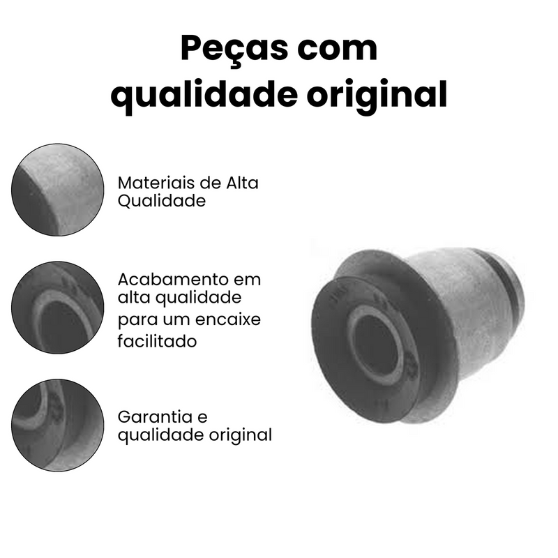 Kit Bucha Bandeja Traseira Dir Esq Fiat Uno 84-15 147 76-87 Fior - Imagem 3
