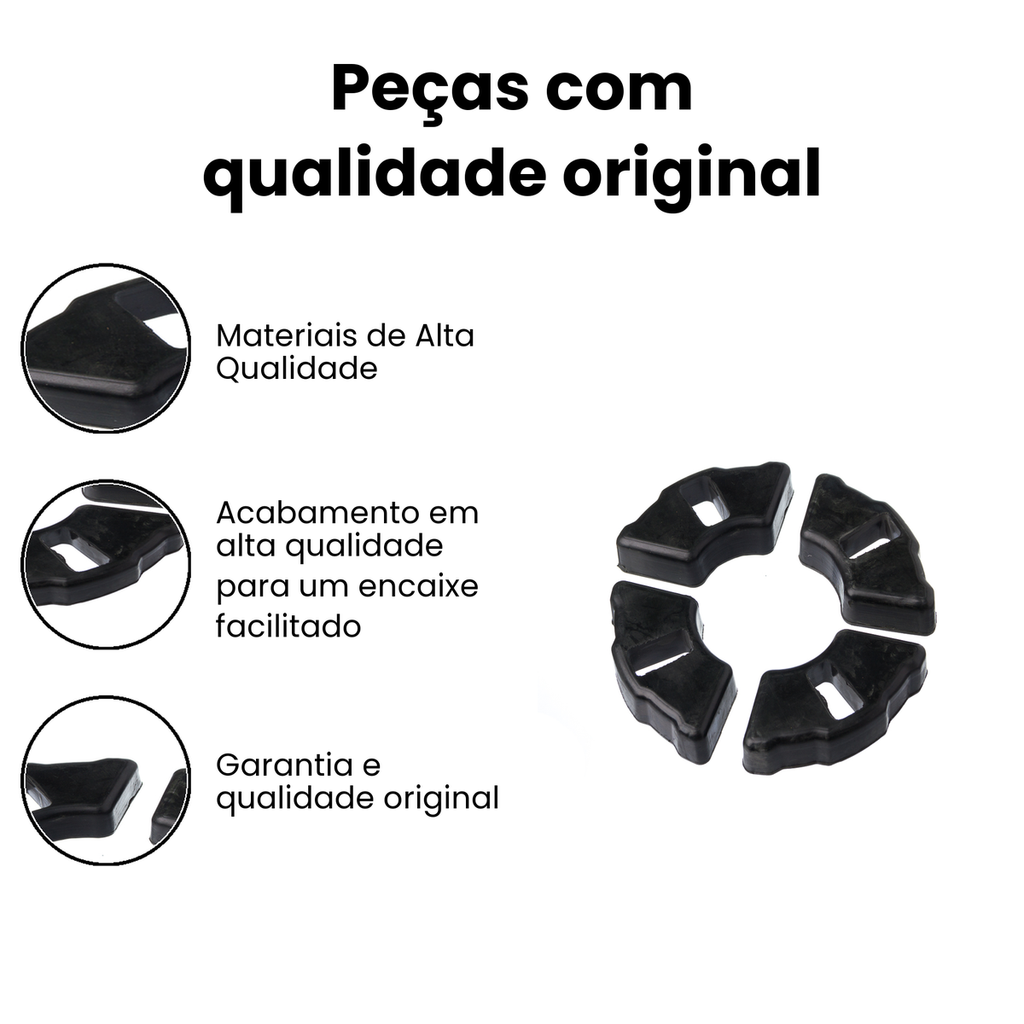 Coxim Coroa YBR125 (Jogo 4 Unidades) - YBR 00/16 - Imagem 3