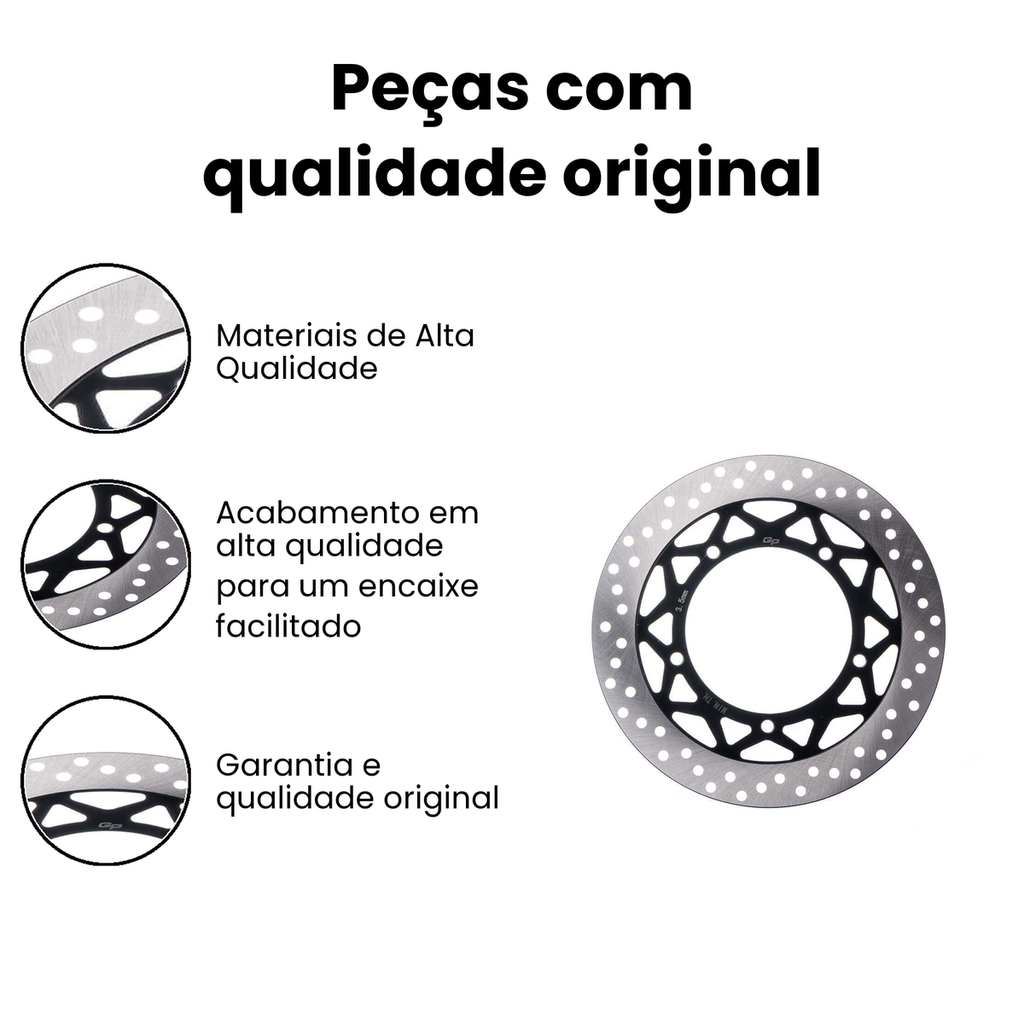 Disco de Freio Dianteiro YBR125 Factor 09-13 (GP7) - Imagem 3