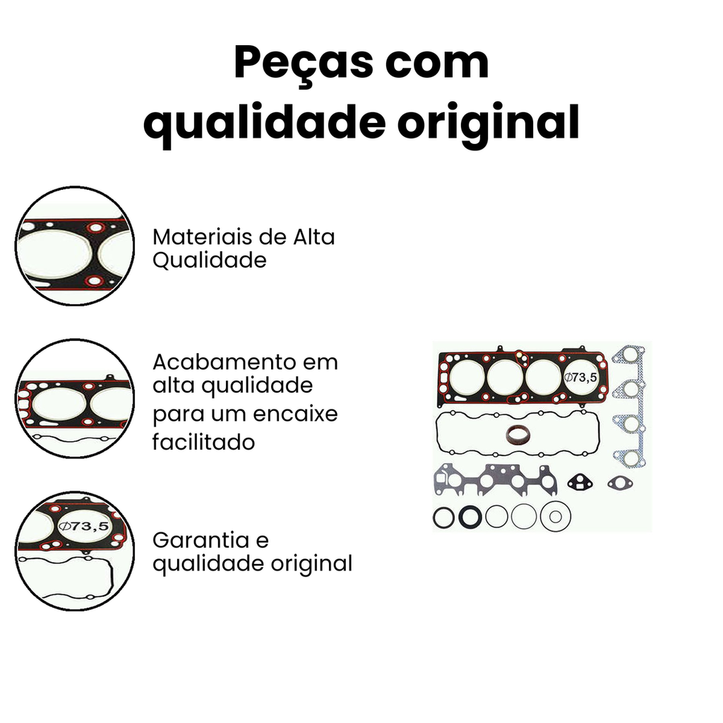 Jogo de Juntas do Motor Sem Retentor - Corsa - Imagem 3