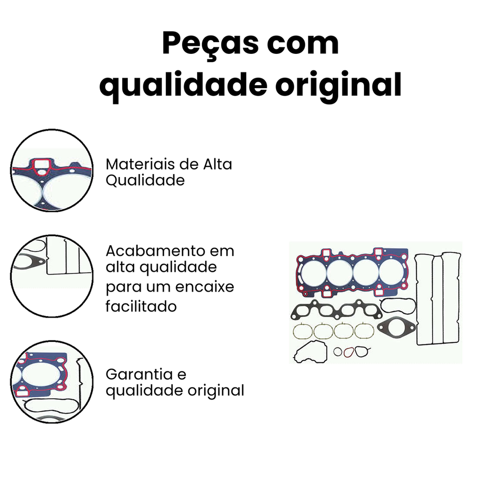 Jogo Junta Motor Sem Retentor KA KA - Imagem 3