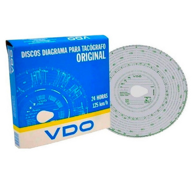 Disco Tacógrafo Diário 125km/h - Caminhões e Automóveis - Imagem 1