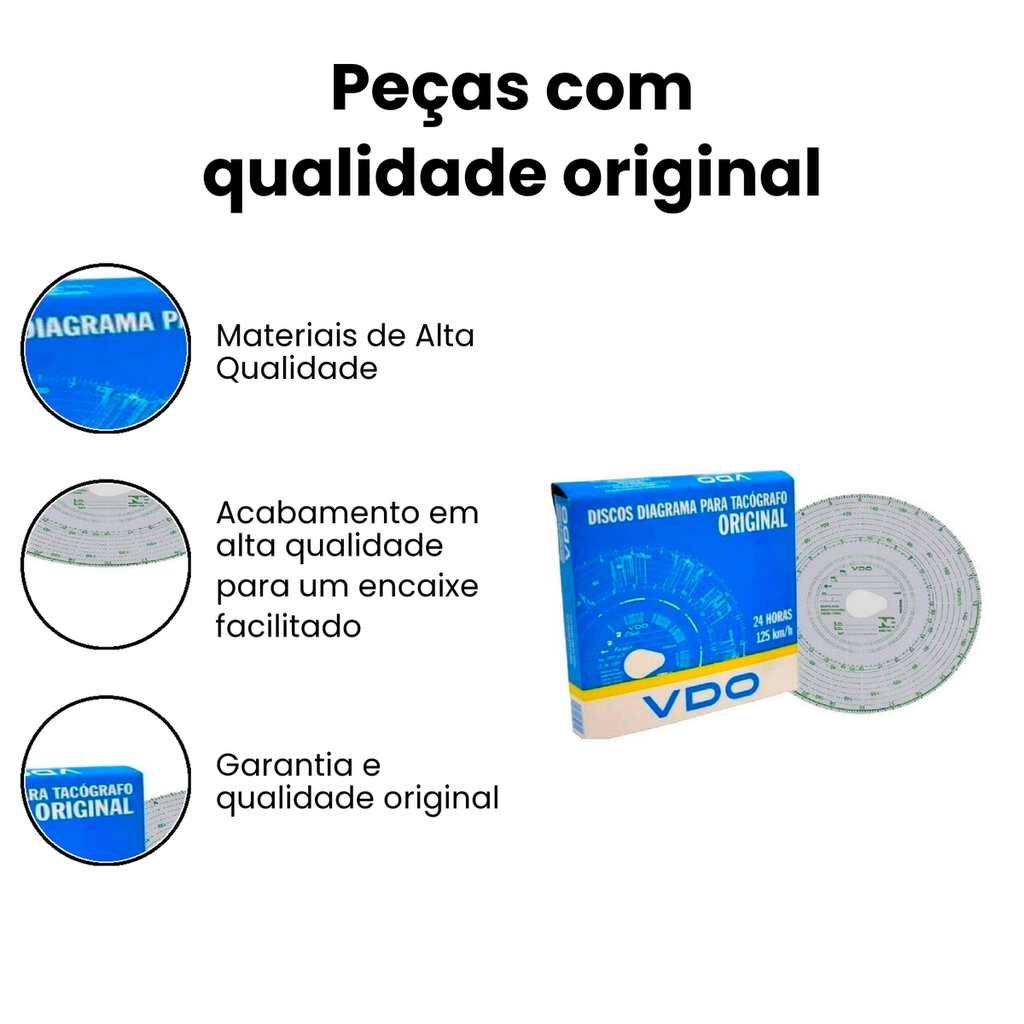 Disco Tacógrafo Diário 125km/h - Caminhões e Automóveis - Imagem 3