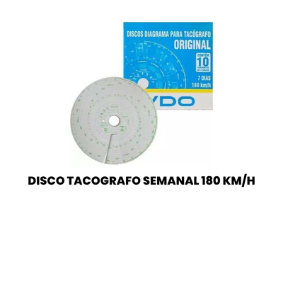 Disco Tacógrafo Semanal 180 km/h Ônibus e Caminhões - Imagem 2