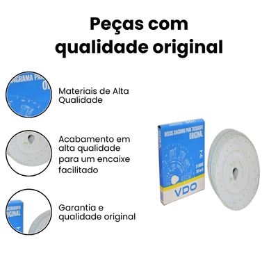 Disco Tacógrafo Semanal 125 Km/h VDO - Caminhões e - Imagem 3