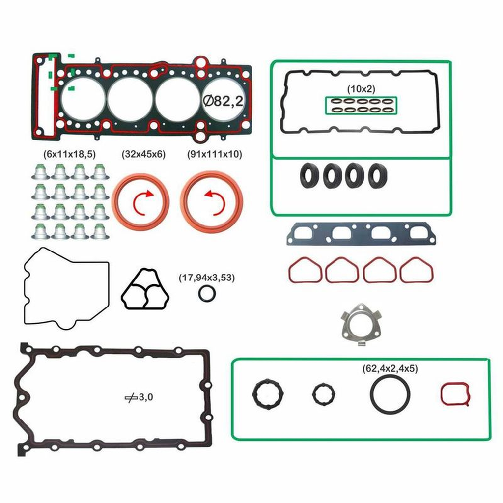 Jogo Junta Motor c/ Retentor Cargo/Constellation 98-12 - Imagem 1