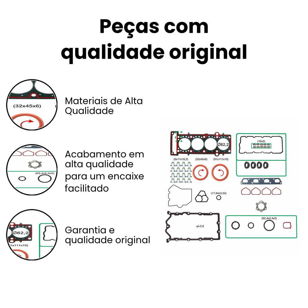 Jogo Junta Motor c/ Retentor Cargo/Constellation 98-12 - Imagem 3