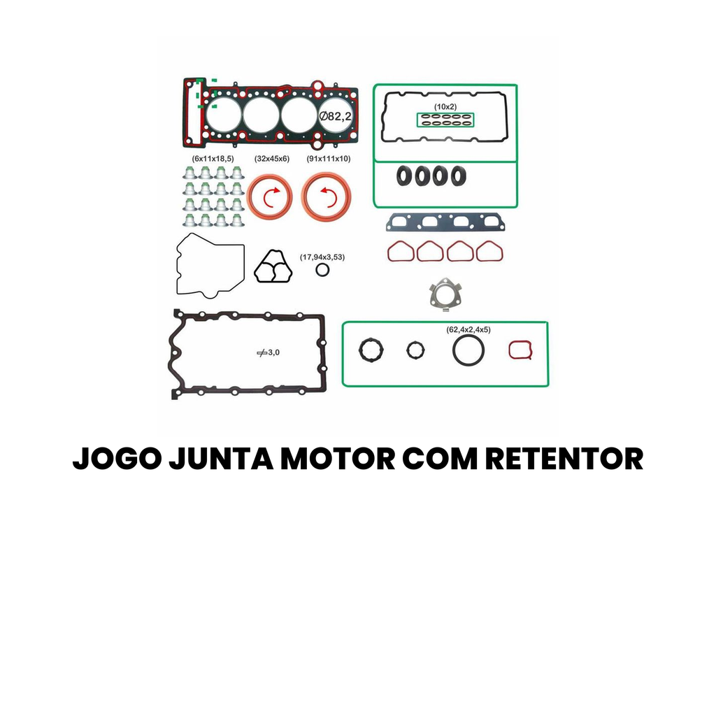Jogo Junta Motor c/ Retentor Cargo/Constellation 98-12 - Imagem 2