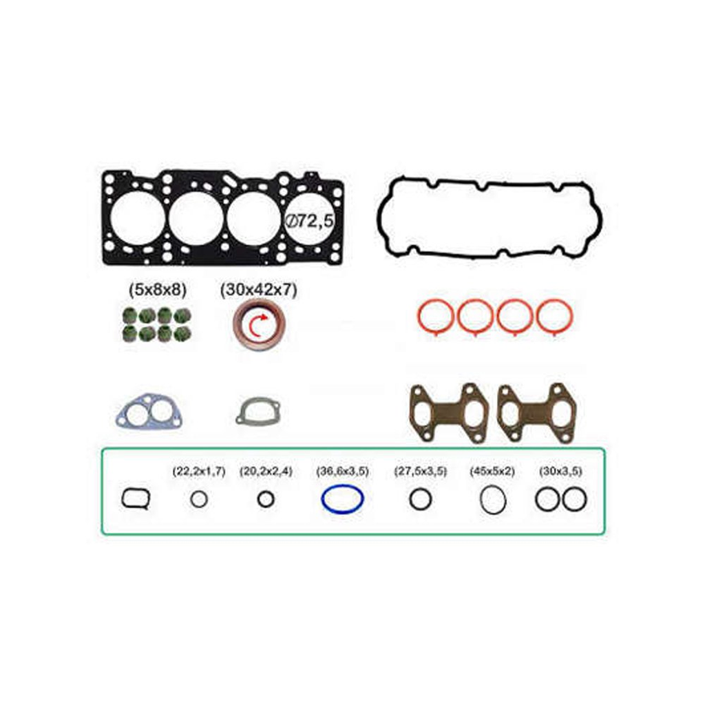 Jogo Junta Motor c/Retentor Palio Doblo Siena Punto 07-12 - Imagem 1