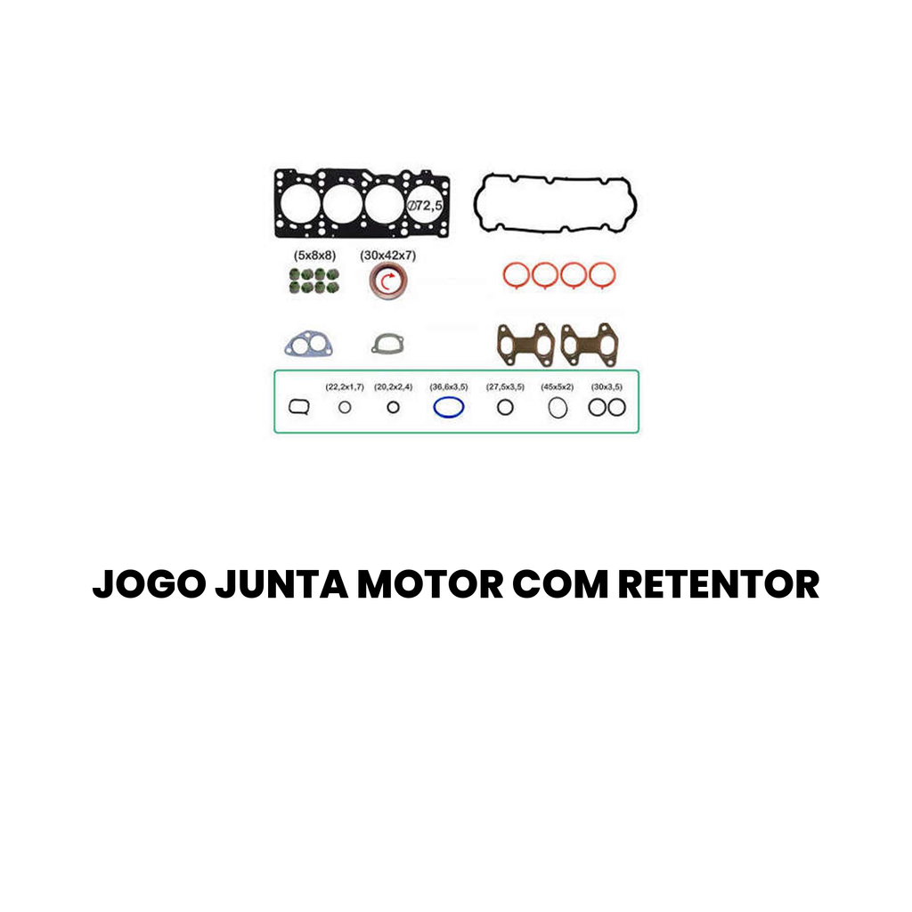 Jogo Junta Motor c/Retentor Palio Doblo Siena Punto 07-12 - Imagem 2