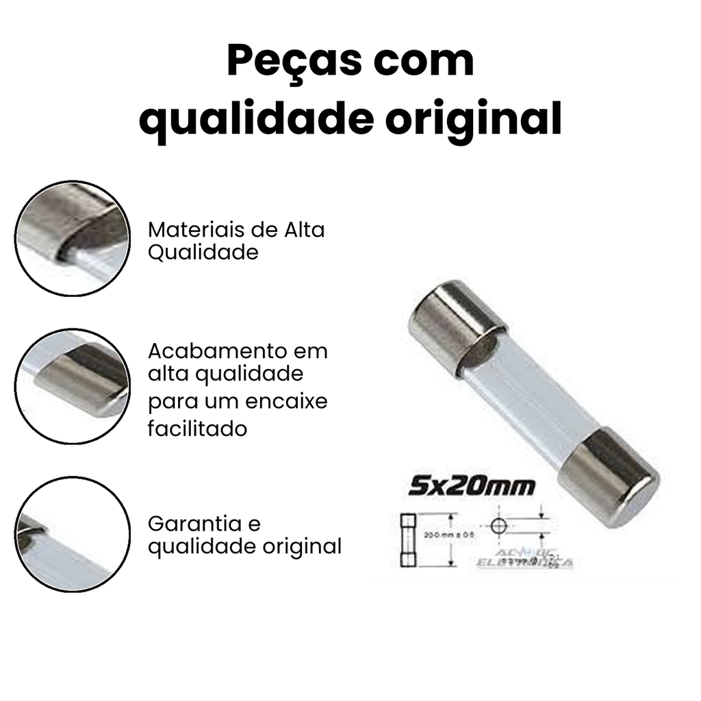 Fusível 20 Ampères 20x5mm 05 Amp - Automóveis e Caminhões - Imagem 3