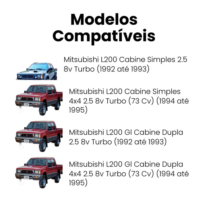 Correia V Mitsubishi L200 2.5 8v Turbo 1992-2002 L300 Van 19 - Imagem 4