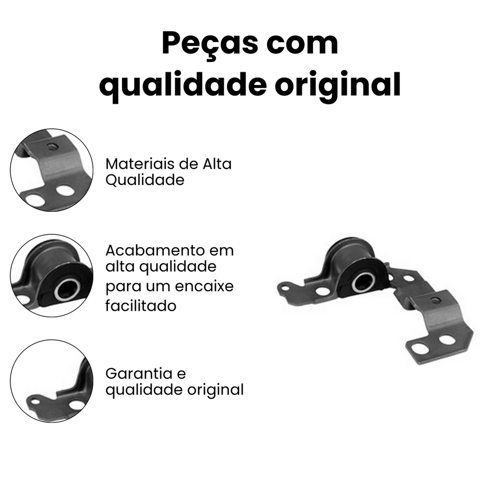 BUCHA BANDEJA DIANTEIRO ESQUERDO COM BARRA ESTABILIZADORA FIAT 21.1148 - Imagem 3