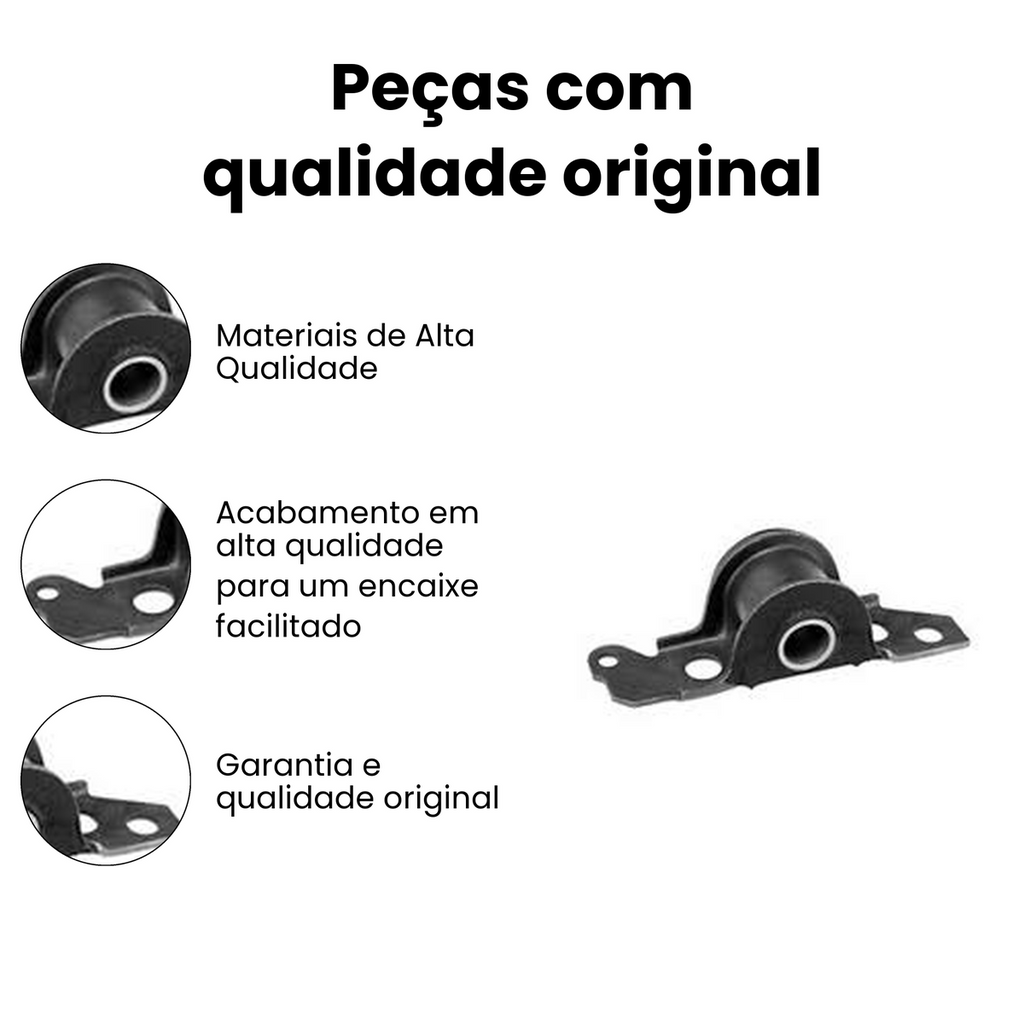 BUCHA BANDEJA DIANTEIRO ESQUERDO SEM BARRA ESTABILIZADORA FIAT 21.1698 - Imagem 3