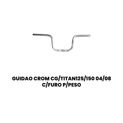 Guidão Cromado CG/Titan 125/150 04/08 c/ Furo - Imagem 2