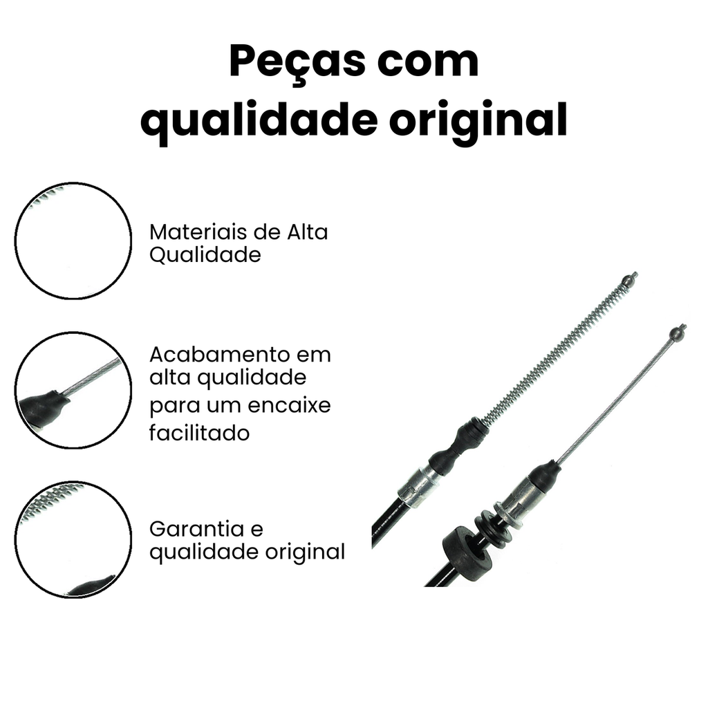 Cabo de Freio Traseiro Esquerdo Uno - IKS - Imagem 3