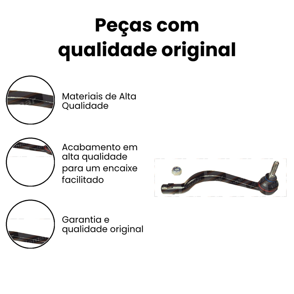 Terminal Direção Dianteiro Direito Sandero Logan - Imagem 3