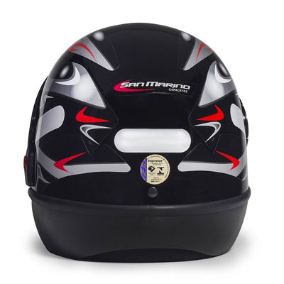 Capacete San Marino Grafic II Preto Fosco - Imagem 6