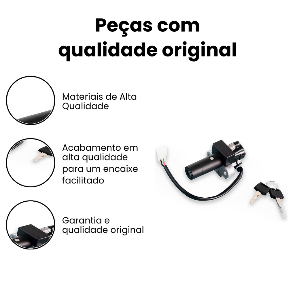 Chave Ignição CBX250 Twister/Tornado/Falcon - XR CBX - Imagem 3