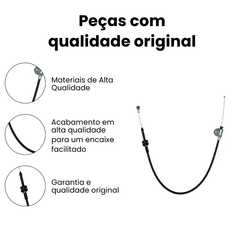 Cabo Acelerador Dianteiro Chevrolet Chevette - Imagem 3