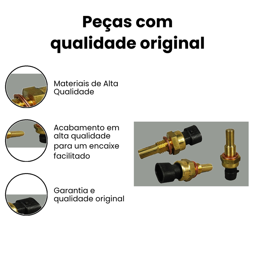 Sensor Temperatura Motor 2 Pinos Preto Kadett - Imagem 3