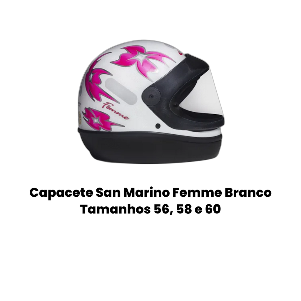 Capacete San Marino Femme Branco - Imagem 2