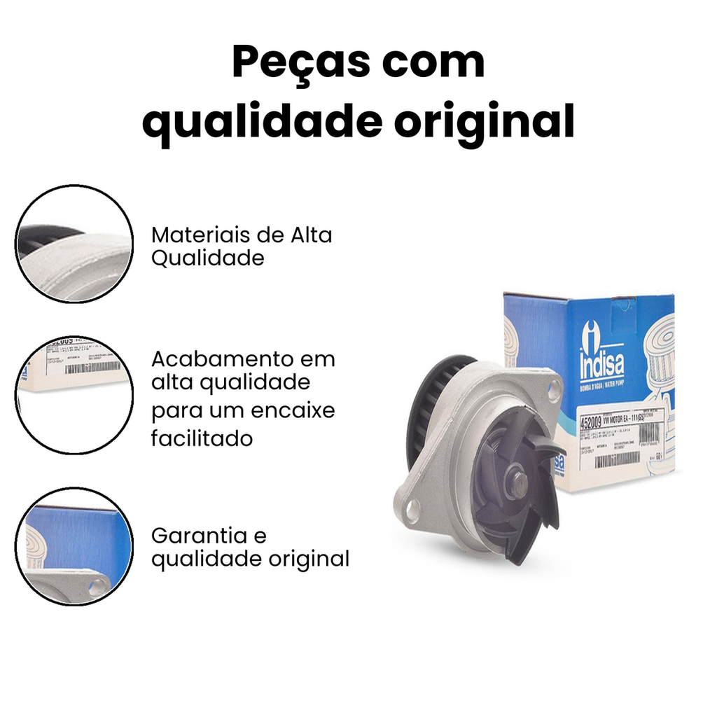 Bomba de Água INDISA Fox Gol - 452009 - Imagem 3