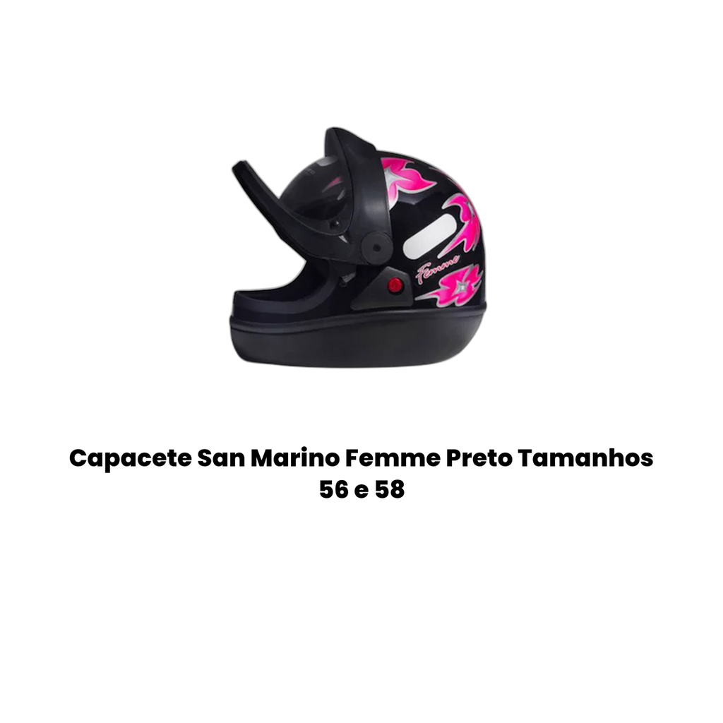 Capacete San Marino Femme Preto - Imagem 2