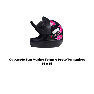 Capacete San Marino Femme Preto - Imagem 2