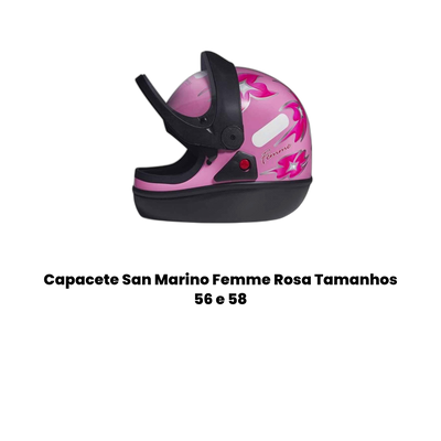 Capacete San Marino Femme Rosa - Imagem 2