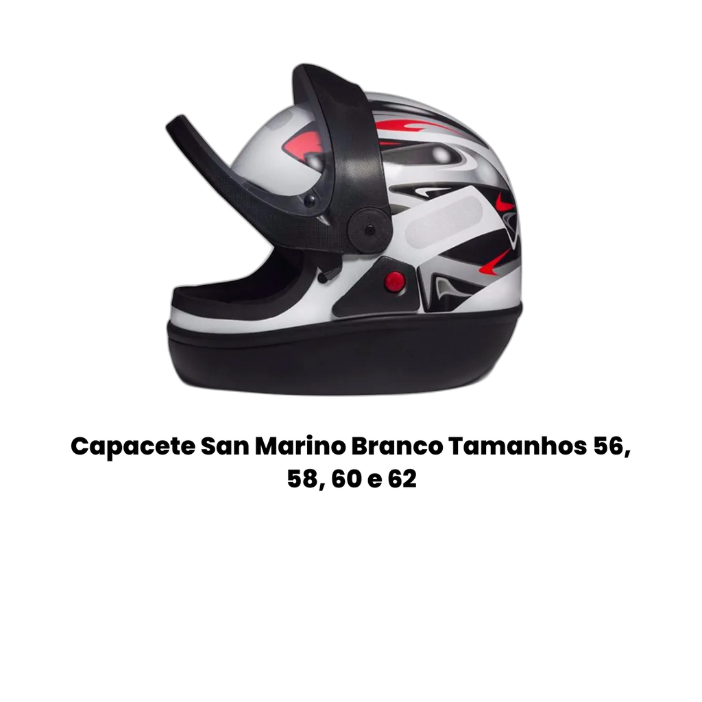Capacete San Marino Branco - Imagem 2