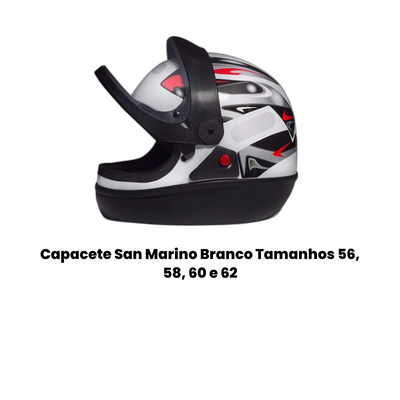 Capacete San Marino Branco - Imagem 2