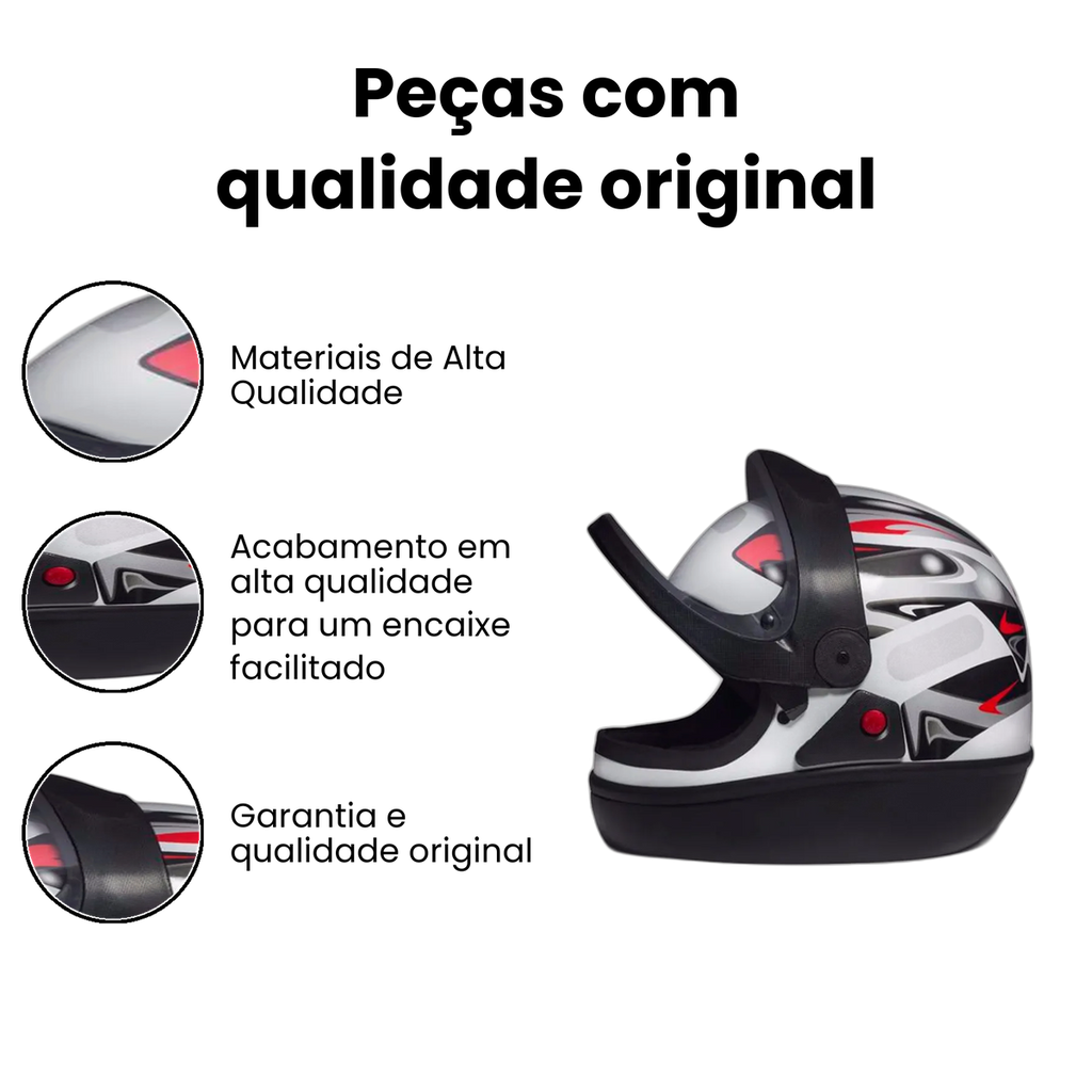Capacete San Marino Branco - Imagem 3