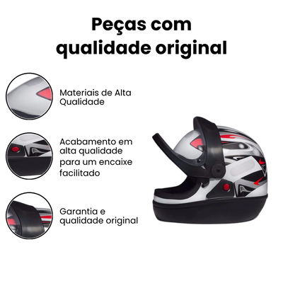 Capacete San Marino Branco - Imagem 3