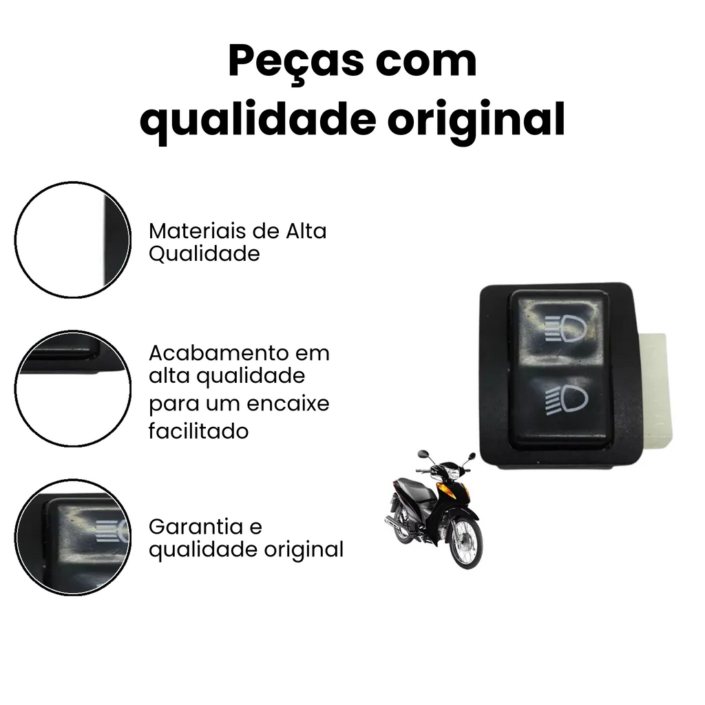 Chave Luz Biz 125 KS 2005-2009 Esquerda - Imagem 3