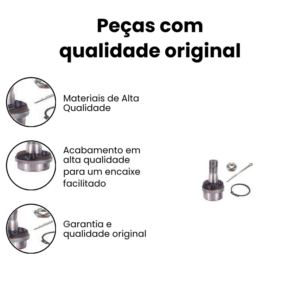 Pivô Suspensão Dianteira Dir/Esq Inferior VIEMAR - F F - Imagem 3