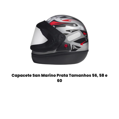 Capacete San Marino Prata - Imagem 2