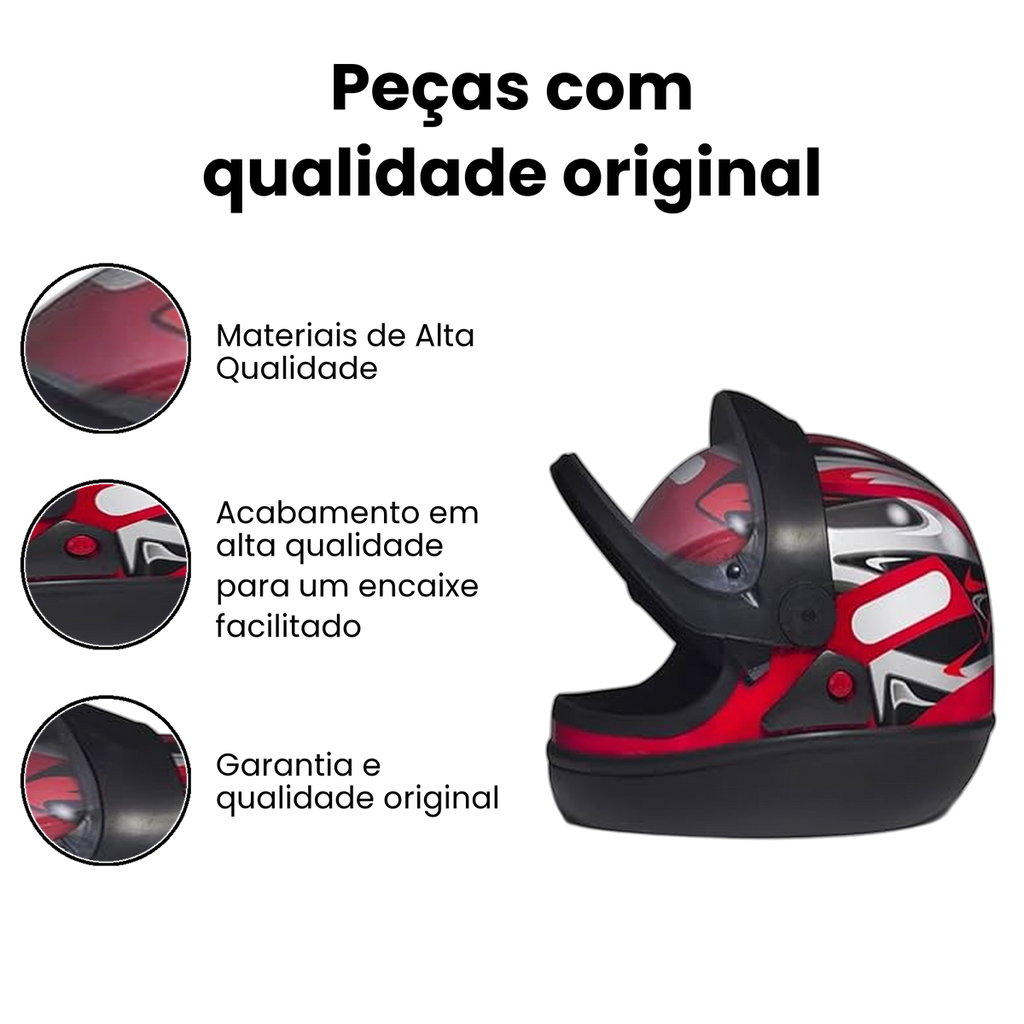 Capacete San Marino Vermelho - Imagem 3