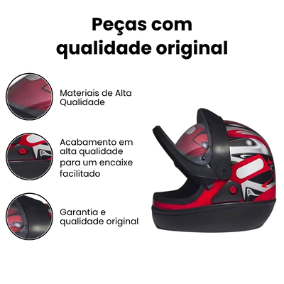 Capacete San Marino Vermelho - Imagem 3