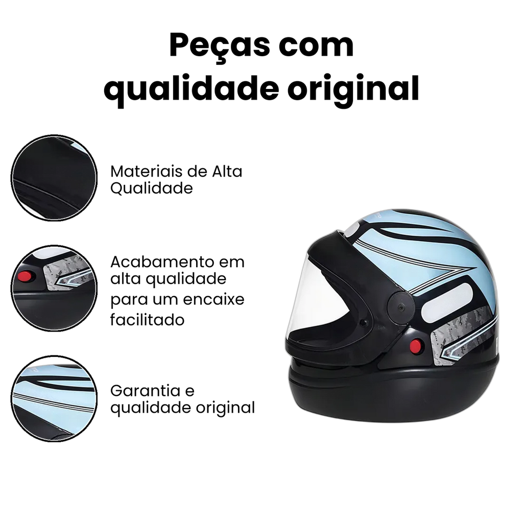 Capacete San Marino Oceano Preto/Azul - Imagem 3