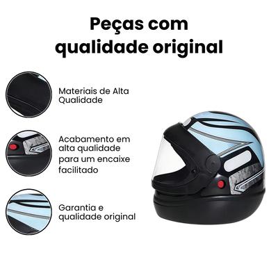 Capacete San Marino Oceano Preto/Azul - Imagem 3