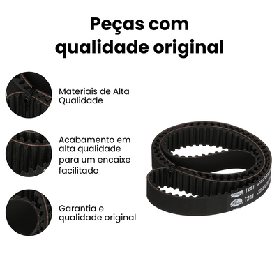 Correia Dentada Peugeot 307 308 407 408 Citroen C4 C5 C8 200 - Imagem 3