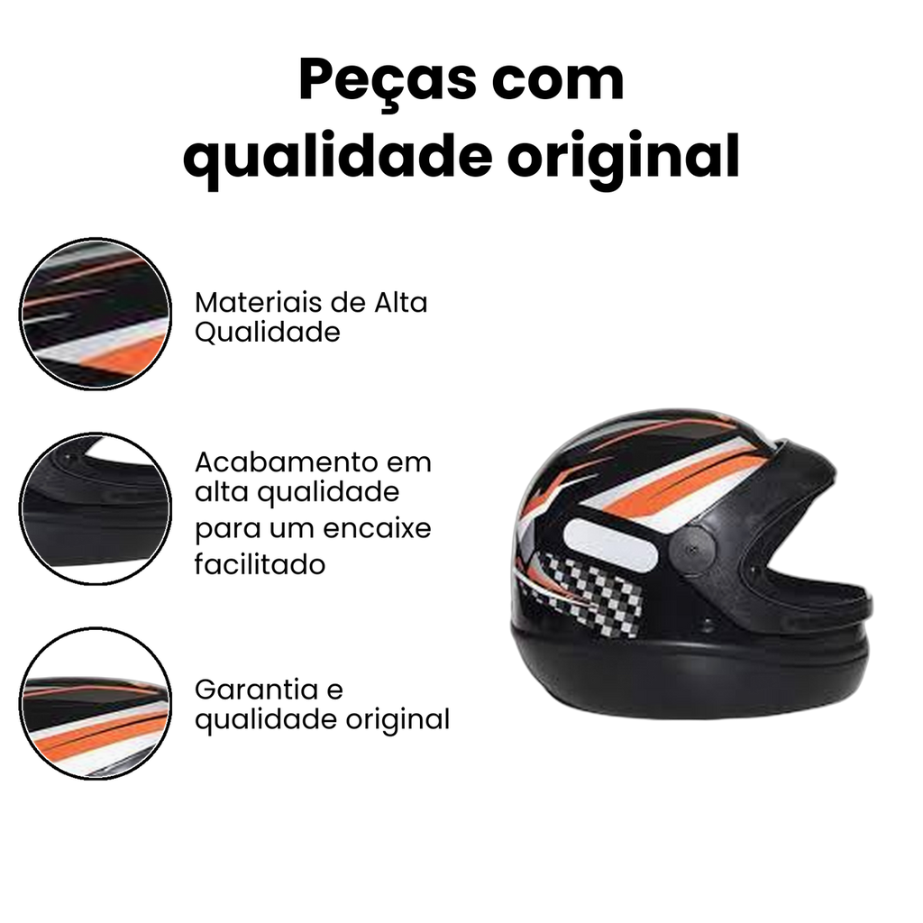 Capacete San Marino Diablo Preto/Laranja - Imagem 3