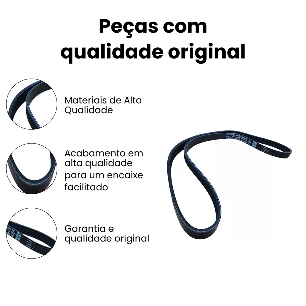 Correia de Acessórios Poli-V BMW Série 8 850i 1992-1995 - Imagem 3