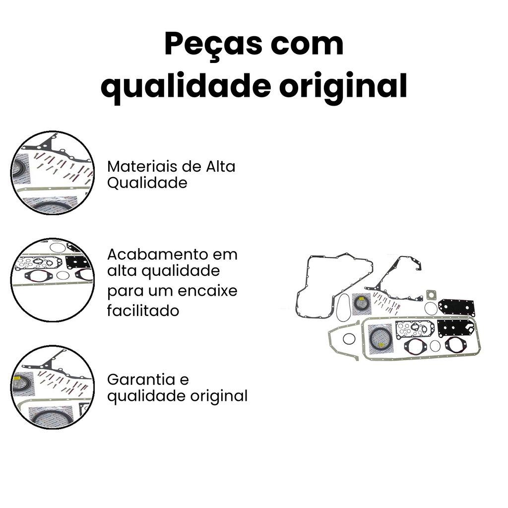 Jogo Junta Motor c/Retentor Cargo/Constellation 2000-2009 - Imagem 3