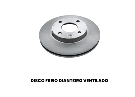 Disco de Freio Dianteiro Ventilado - IPANEMA D17 - Imagem 2