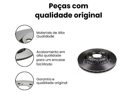 Disco de Freio Dianteiro Ventilado Renault BD3108 - Imagem 4