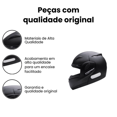 Capacete Zarref V3 Classic Preto Fosco - Imagem 3